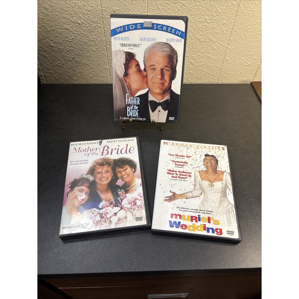 Lot of 3 DVDs~Father of the Bride~Muriel's Wedding~Mother of the Bride